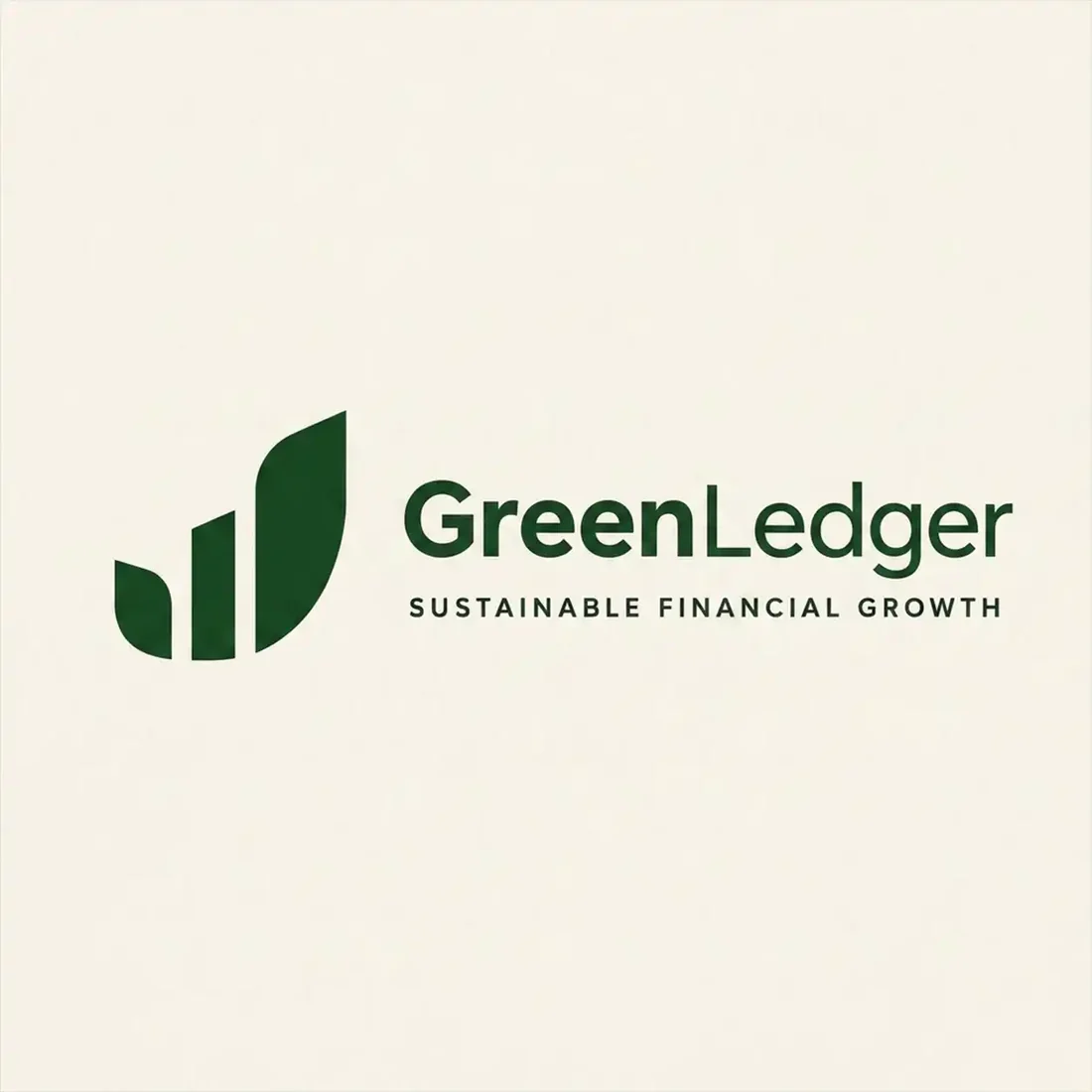 GreenLedger, a accountant logo generated with Logofai