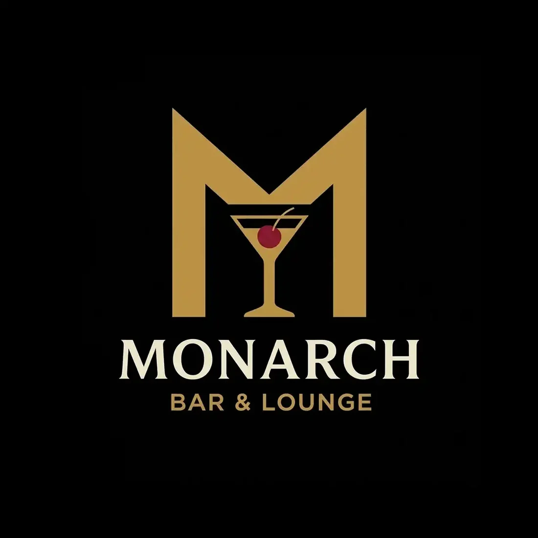 Monarch Bar & Lounge, a bar logo generated with Logofai