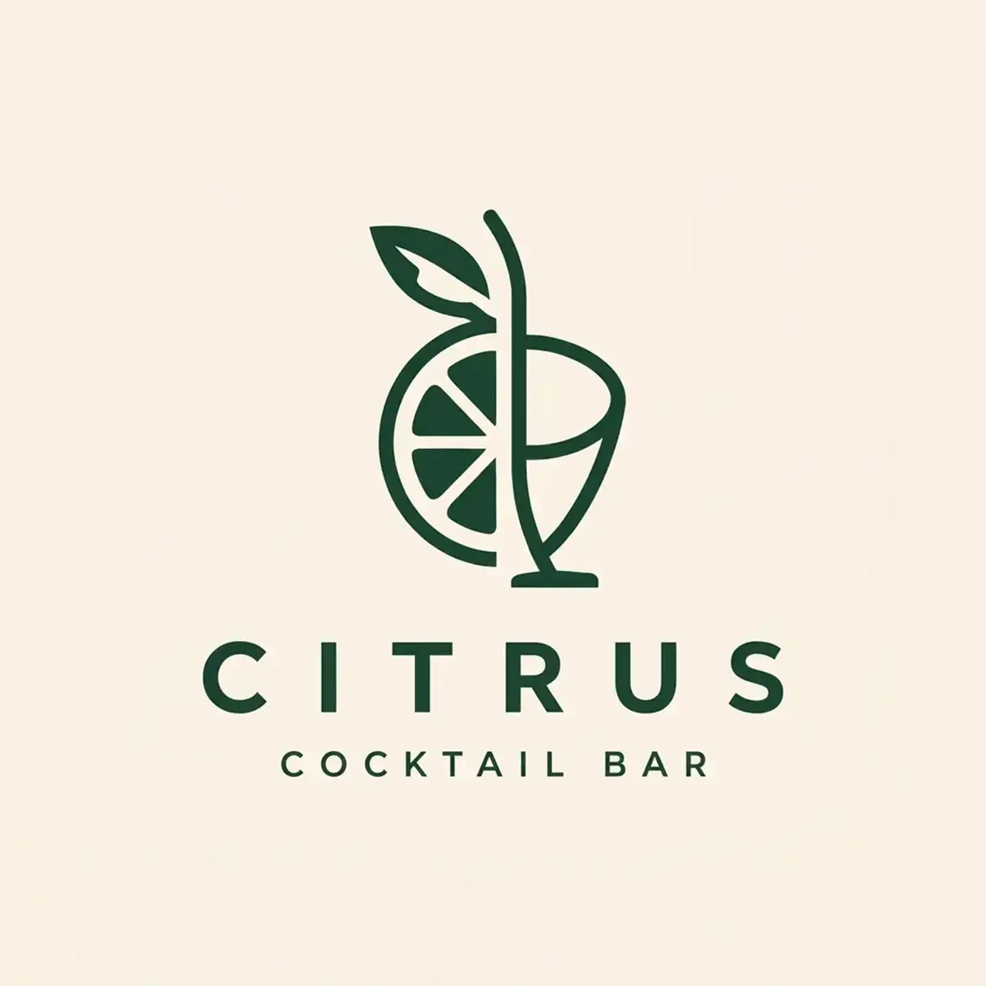 Citrus Cocktail Bar, a bar logo generated with Logofai