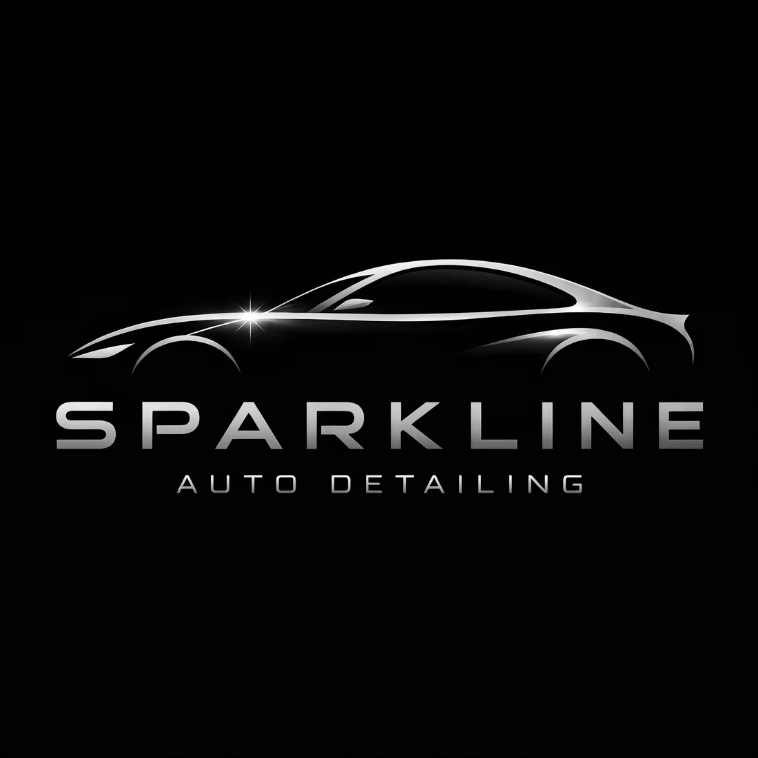 Sparkline Auto Detailing, a cleaning logo generated with Logofai
