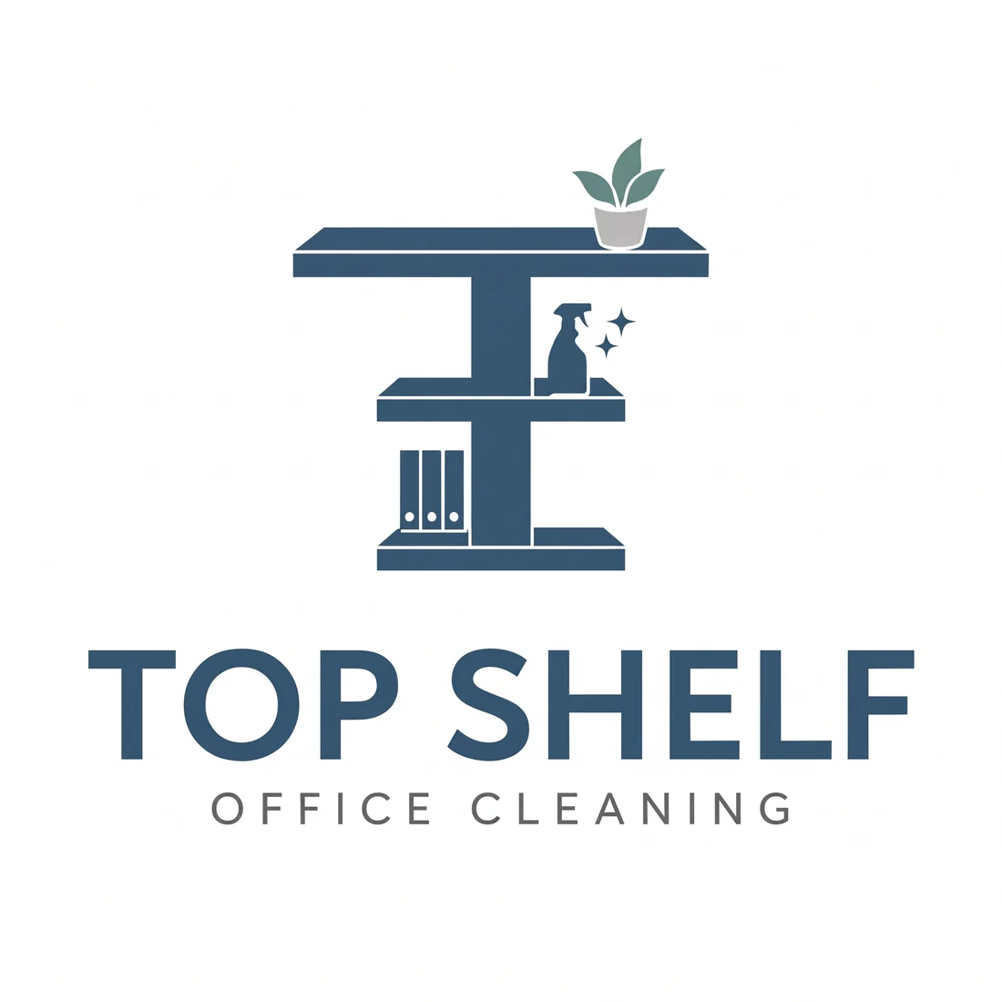 Top Shelf Office Cleaning, a cleaning logo generated with Logofai
