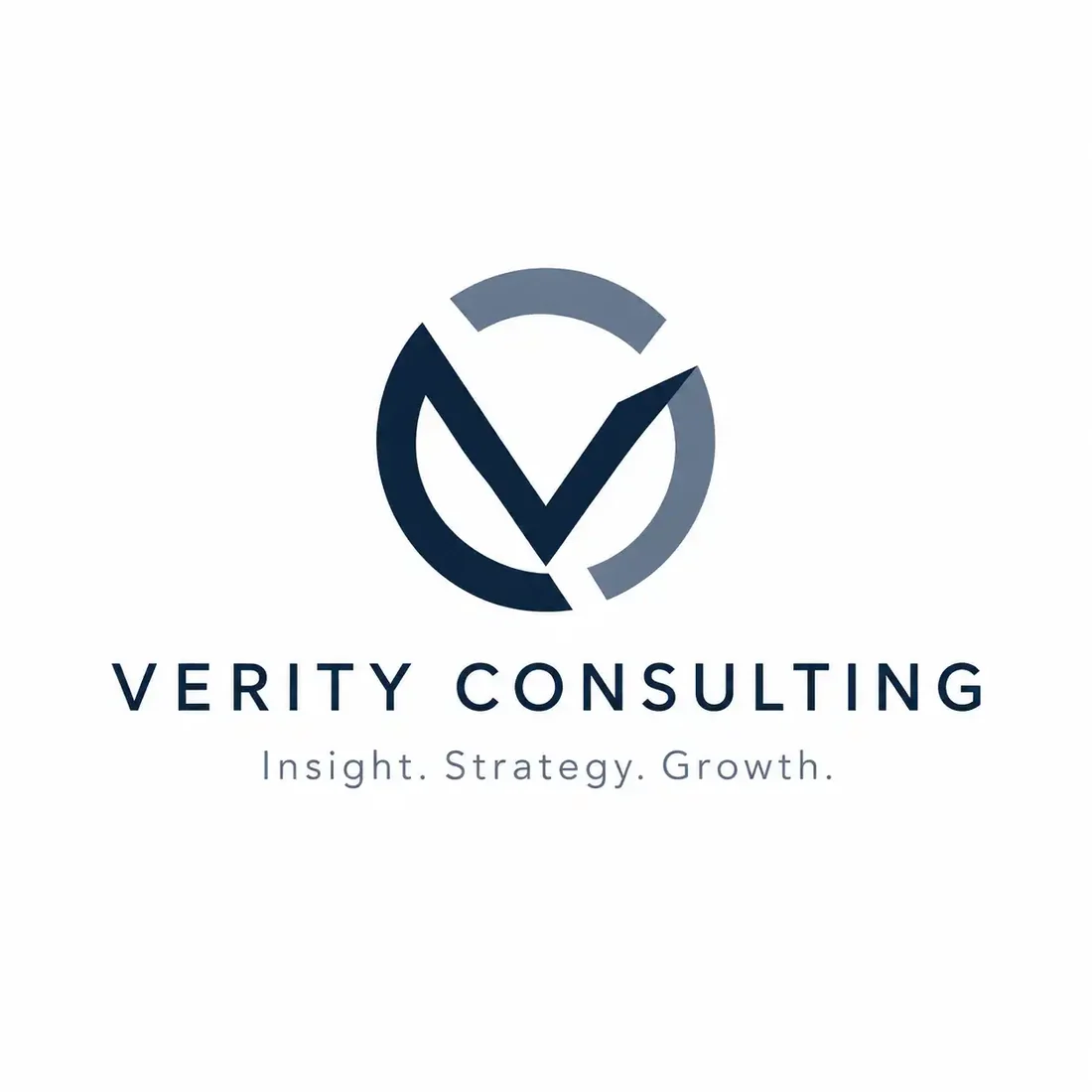 Verity Consulting, a consulting firm logo generated with Logofai