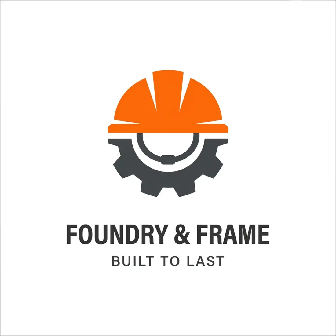 Foundry & Frame, a contractor logo generated with Logofai