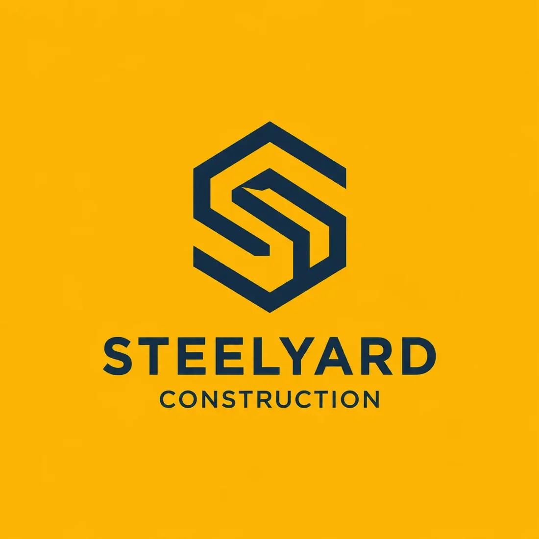 Steelyard Construction, a contractor logo generated with Logofai
