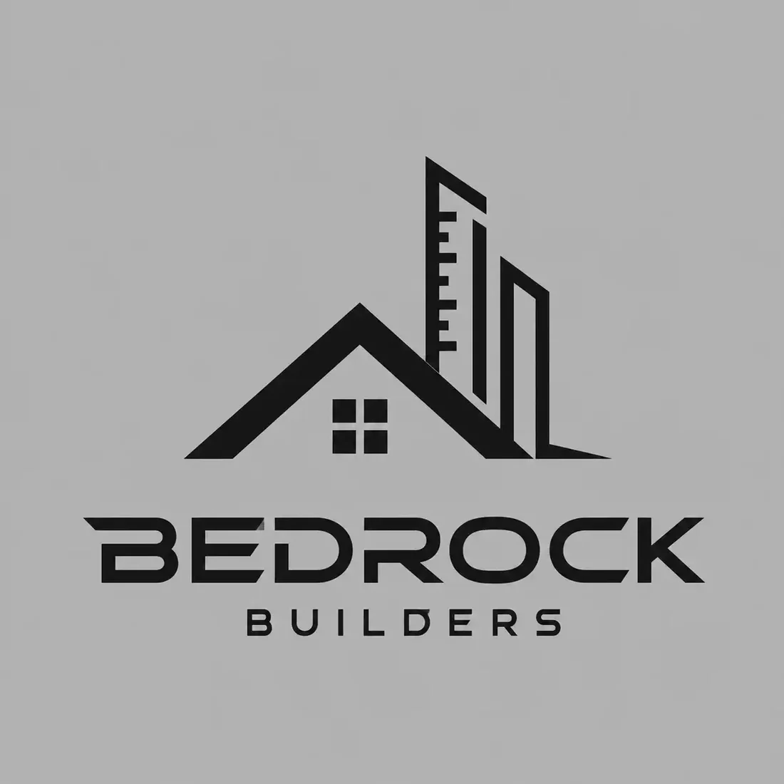 Bedrock Builders, a contractor logo generated with Logofai