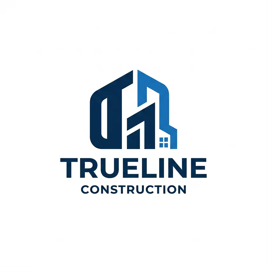 Trueline Construction, a contractor logo generated with Logofai