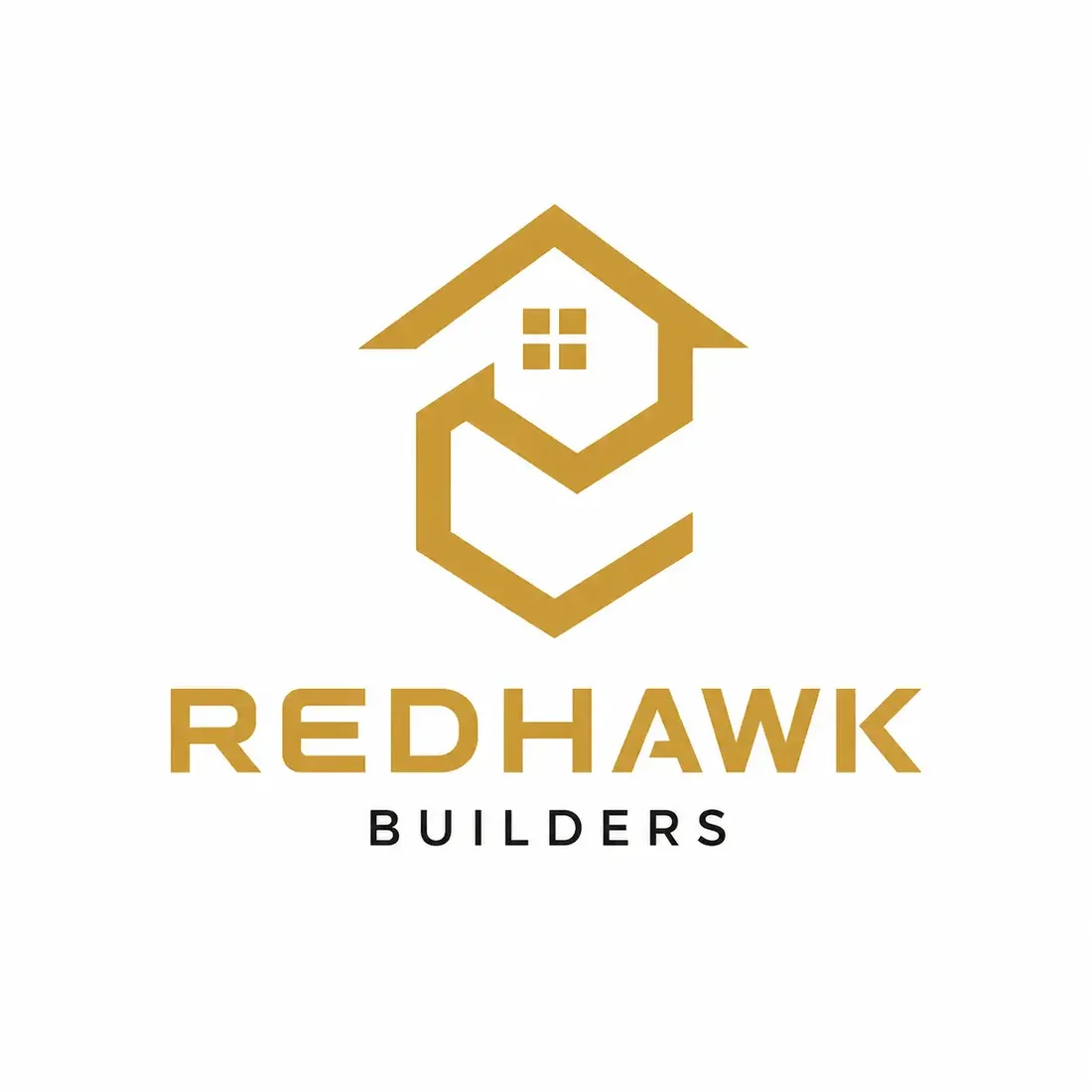Redhawk Builders, a contractor logo generated with Logofai