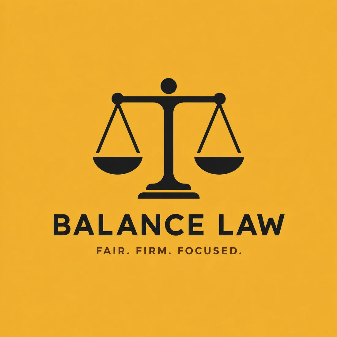 Balance Law, a law firm logo generated with Logofai