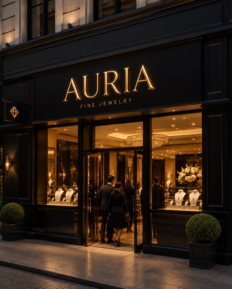 Auria, Fine jewelry brand asset 4, generated with Logofai