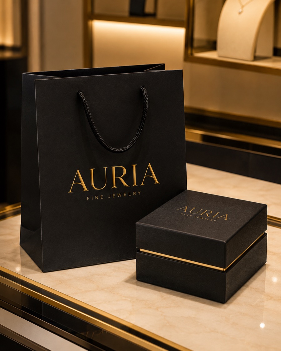 Auria, Fine jewelry brand asset 6, generated with Logofai