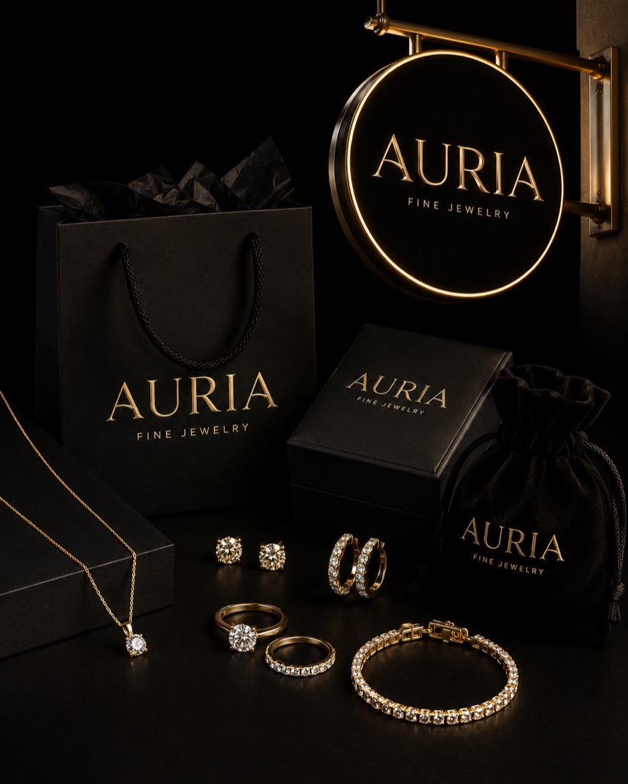 Auria, Fine jewelry brand asset 7, generated with Logofai