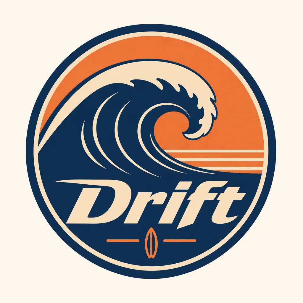 Drift, Surf brand brand asset 1, generated with Logofai