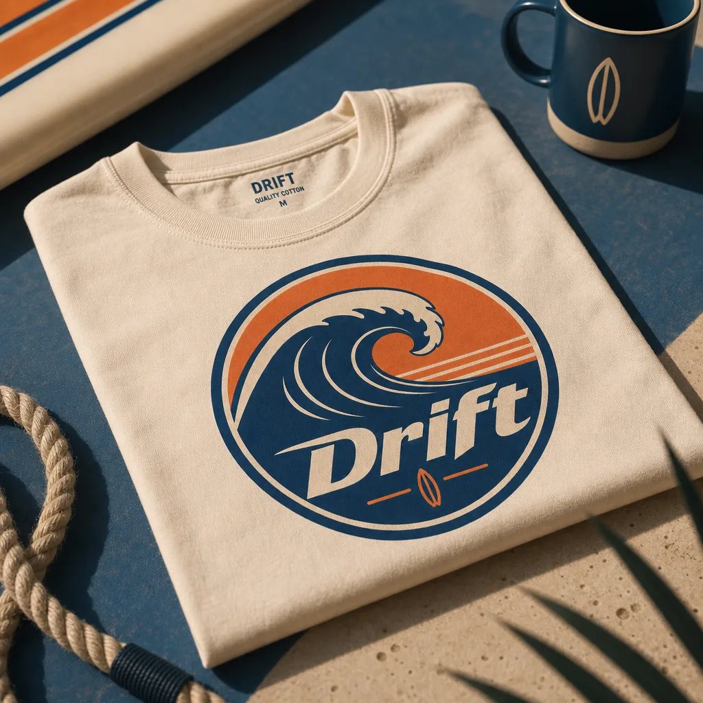 Drift, Surf brand brand asset 3, generated with Logofai