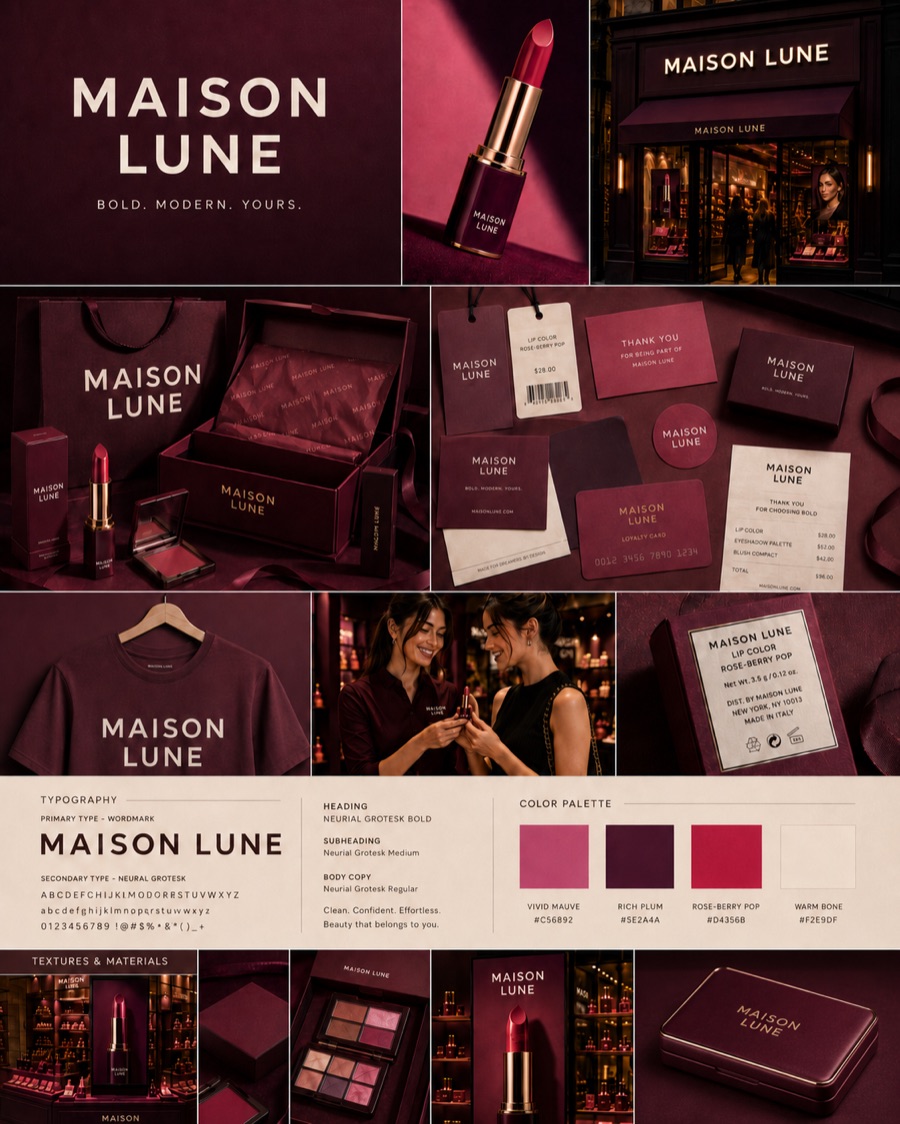 Maison Lune, Beauty house brand asset 7, generated with Logofai