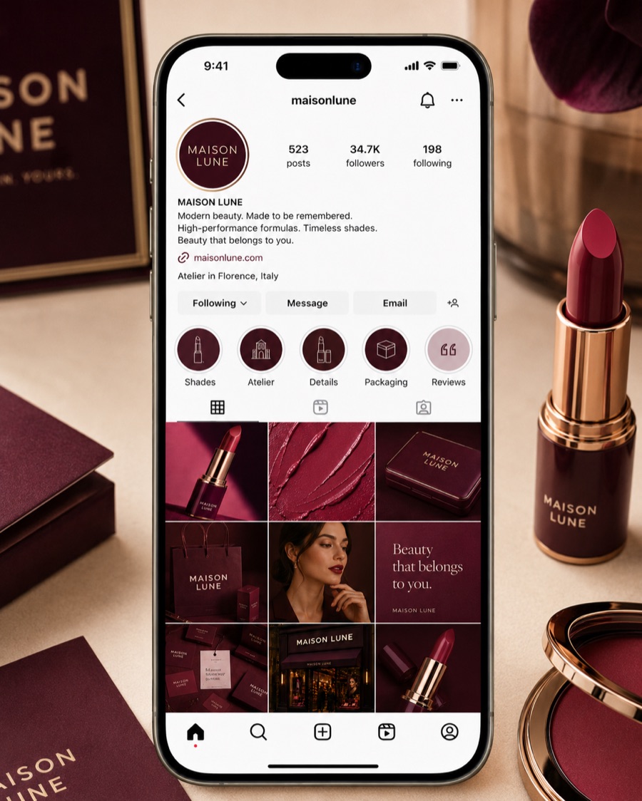 Maison Lune, Beauty house brand asset 8, generated with Logofai