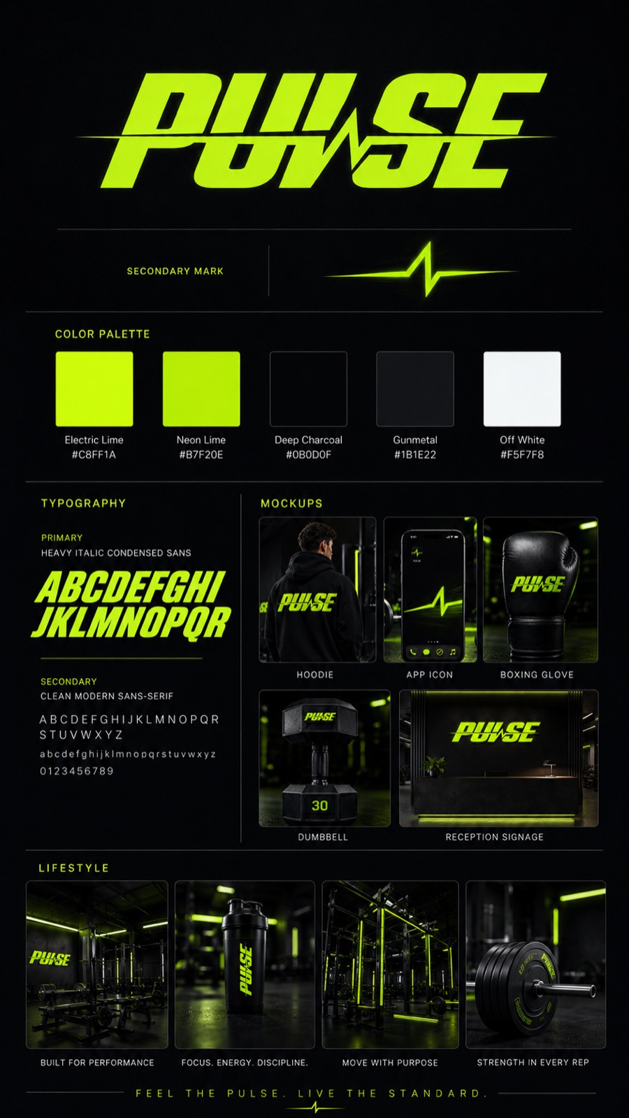 Pulse, Fitness brand asset 11, generated with Logofai