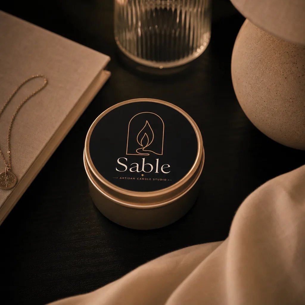 Sable, Candle studio brand asset 3, generated with Logofai