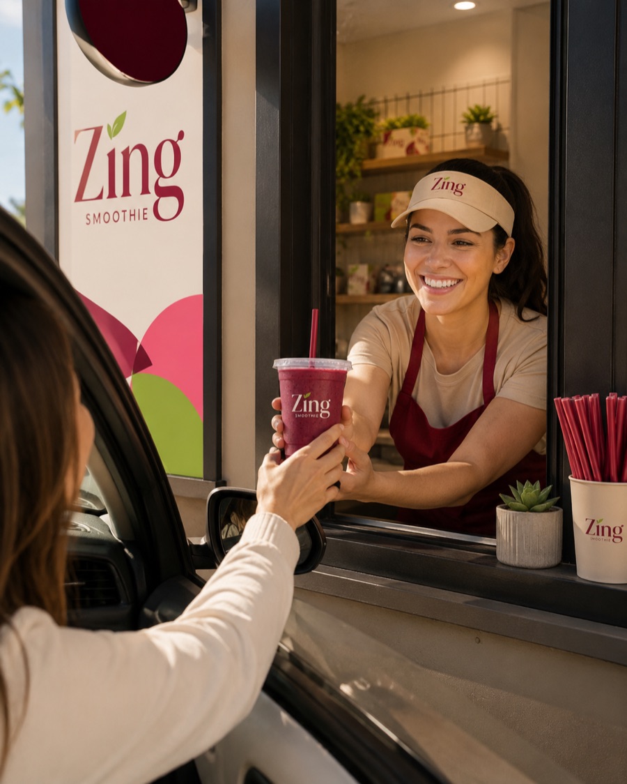 Zing, Smoothie bar brand asset 8, generated with Logofai