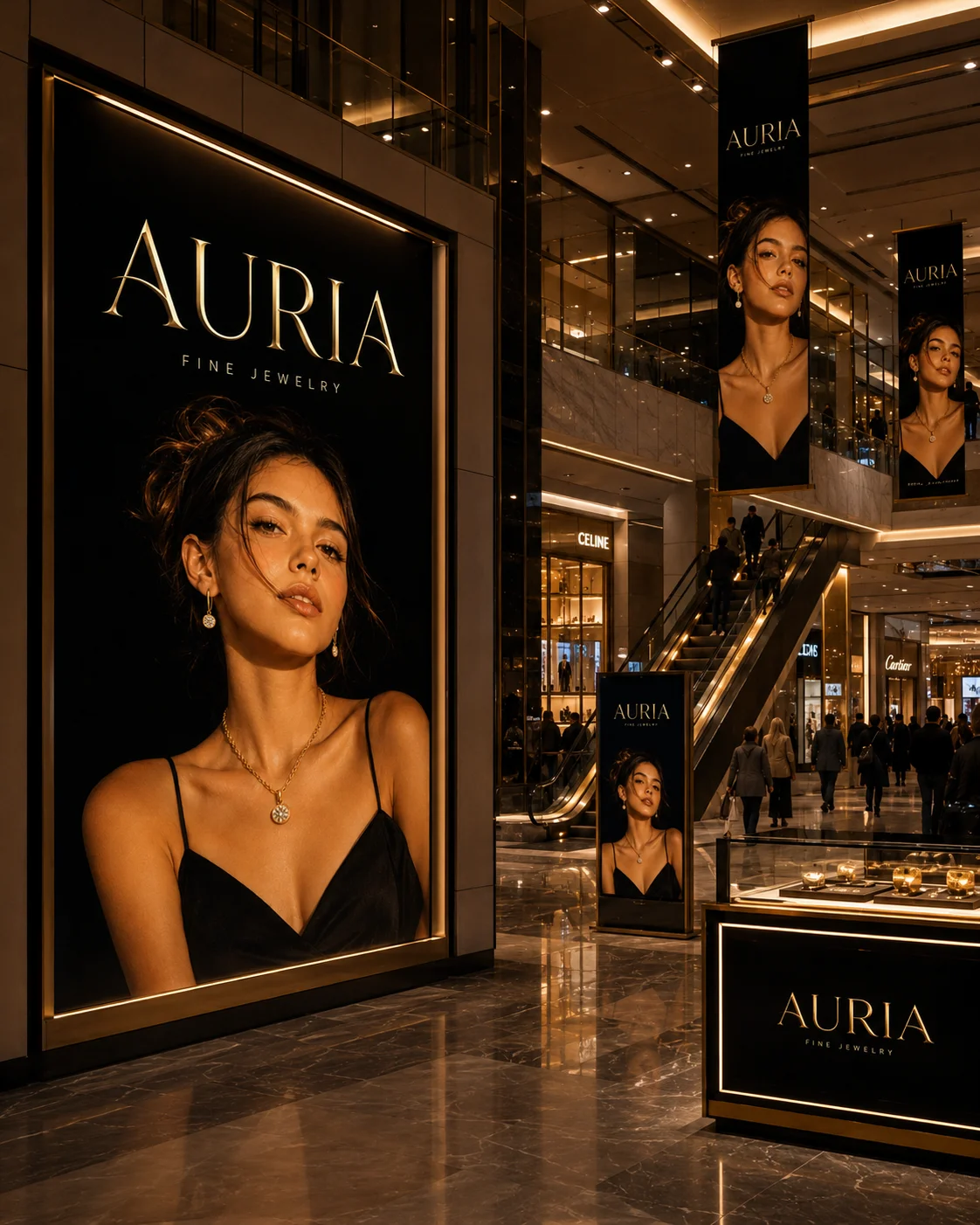 Auria mall takeover lifestyle photo generated with Logofai