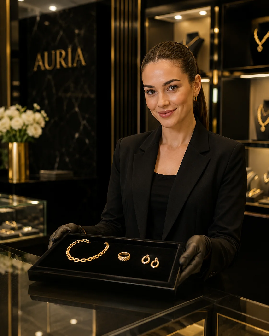 Auria private viewing lifestyle photo generated with Logofai