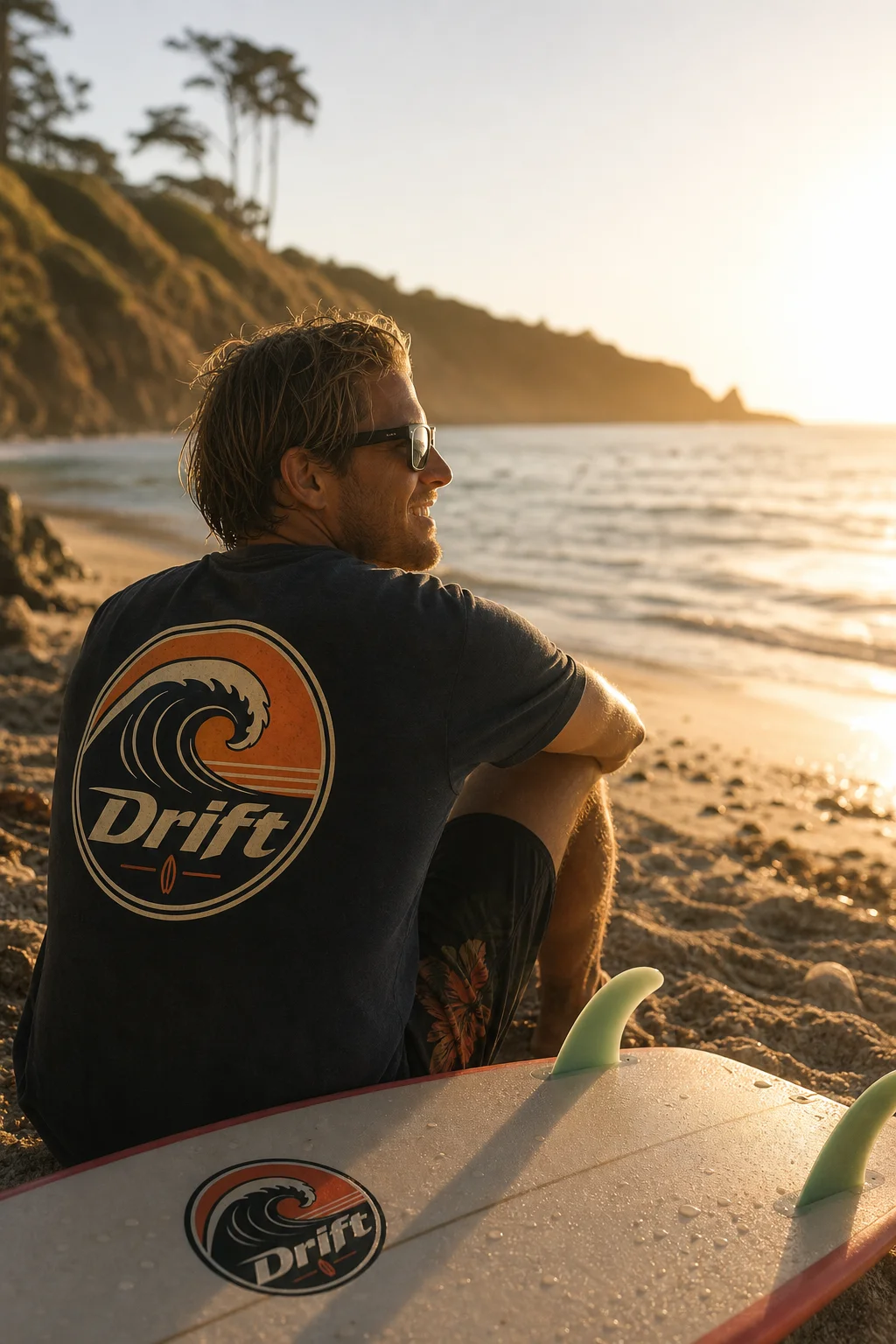 Drift Sunset session lifestyle photo generated by Logofai