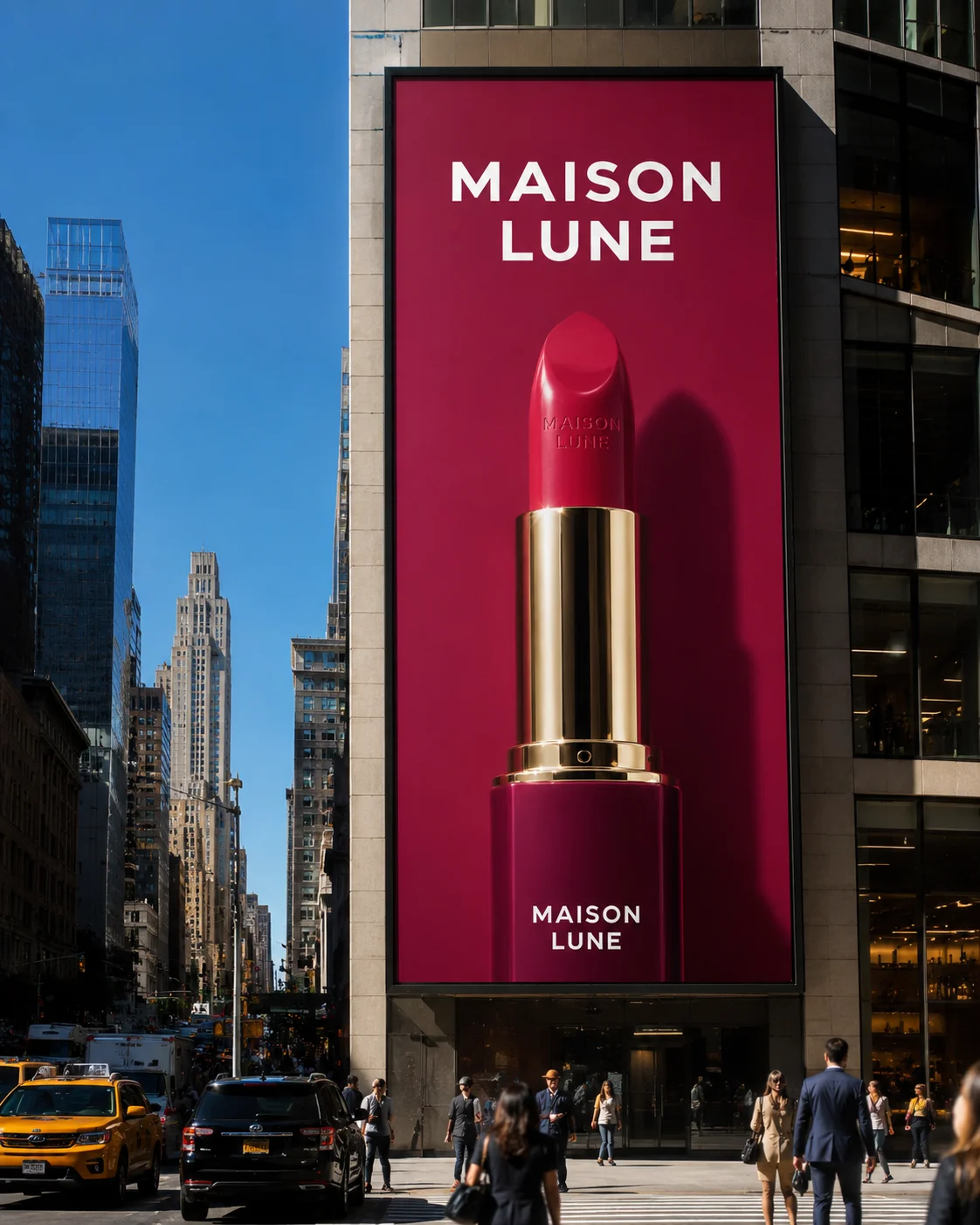 Maison Lune City billboard mockup generated by Logofai