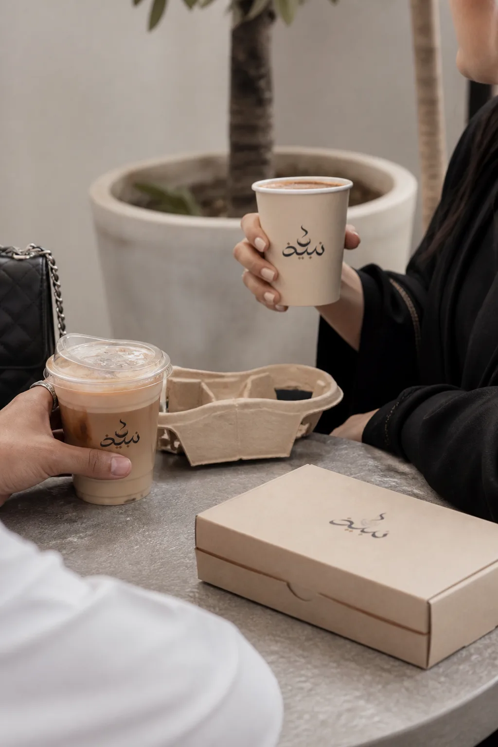 Nabidh coffee for two lifestyle photo generated with Logofai