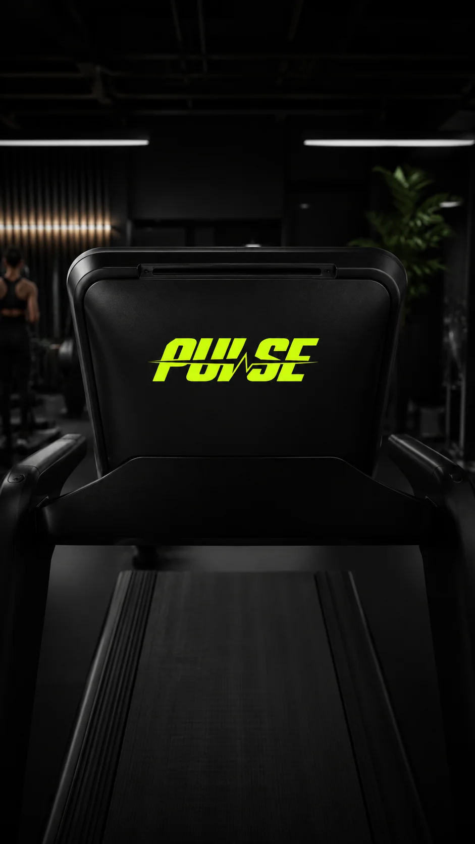 Pulse Treadmill console mockup generated by Logofai