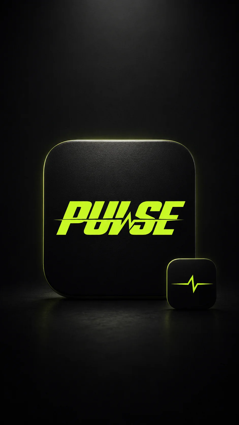 Pulse App icon glow mockup generated by Logofai