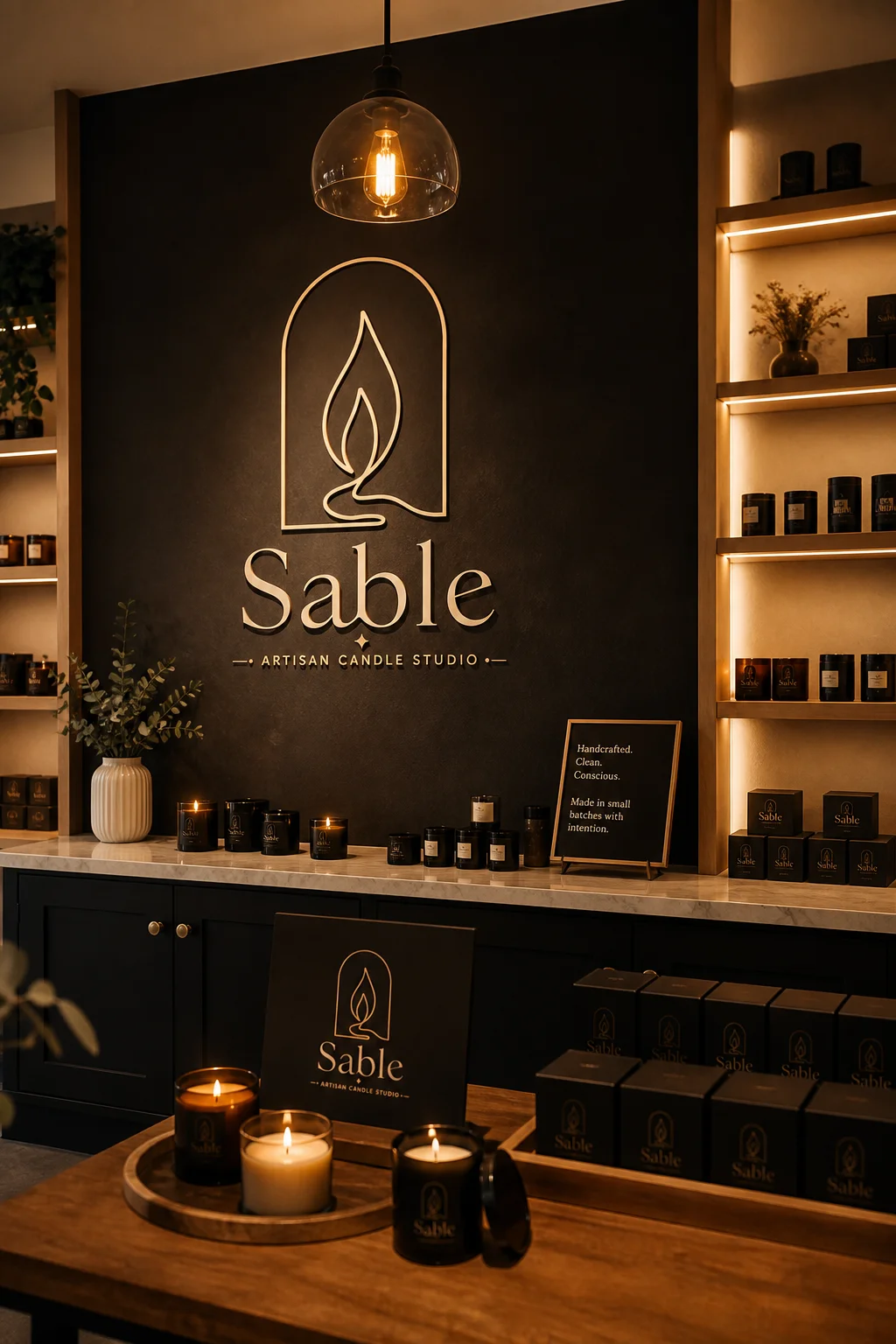 Sable studio shelf lifestyle photo generated with Logofai