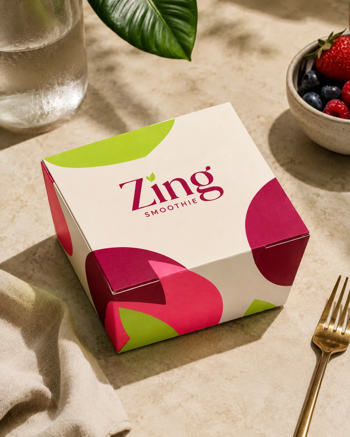 Zing Product box mockup generated by Logofai